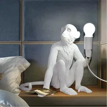 Скандинавский дизайнер обезьяна настольная лампа Личность Простой кабинет бар промышленный ретро ветер художника Настольный светильник