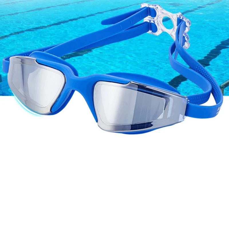 Плавательные очки с высоким объективом водонепроницаемые пыленепроницаемые противотуманные анти-УФ женские мужские очки для взрослых очки Аксессуары для спортивной одежды