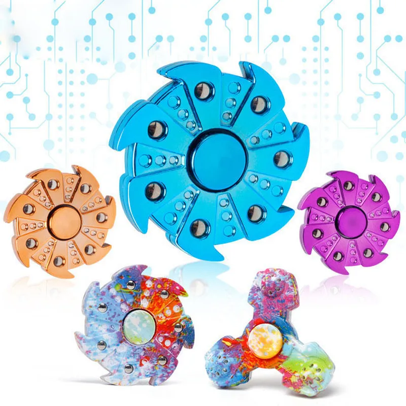 New Children's Pattern Three-leaf Fingertip Gyro Decompression Creative Finger Tip Gyro Toy Rotating Small Children's Toys New Children's Pattern Three-leaf Fingertip Gyro Decompression Creative Finger Tip Gyro Toy Rotating Small Children's Toys