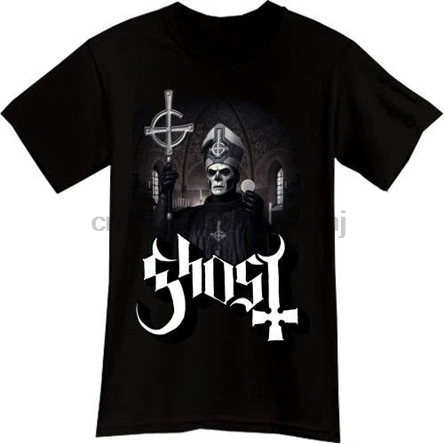 GHOST BC Papa Emeritus рок-группа дань Черная футболка Размер S-3XL хлопок короткий рукав o-образным вырезом Топы Тройник