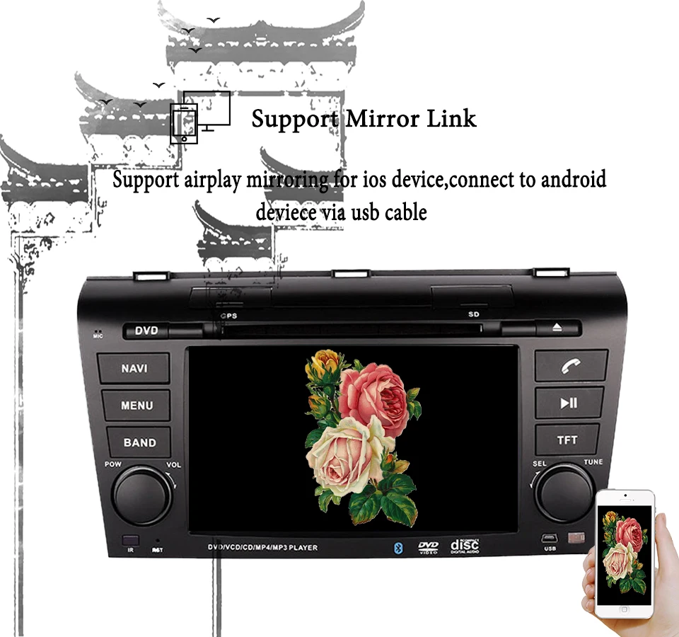 Discount WIFI 4GB RAM Android 9.0 DVD Player GPS Navi Stereo Radio for MAZDA3 MAZDA 3 2004 2005 2006 2007 2008 2009 Car Pc Tape Recorder 9