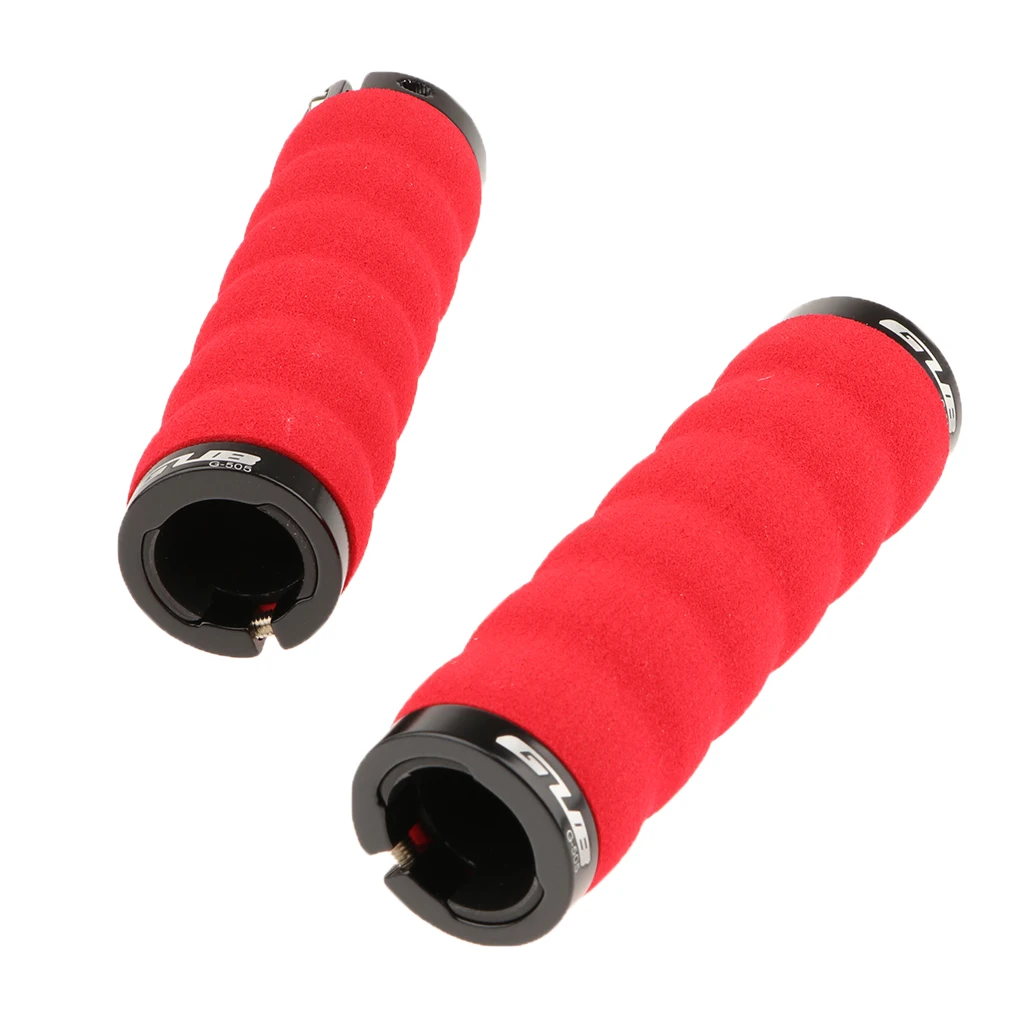 Soft BMX MTB Cycle Road Mountain Bicycle Scooter Bike Handle bar Rubber End Grip with Lock Rings