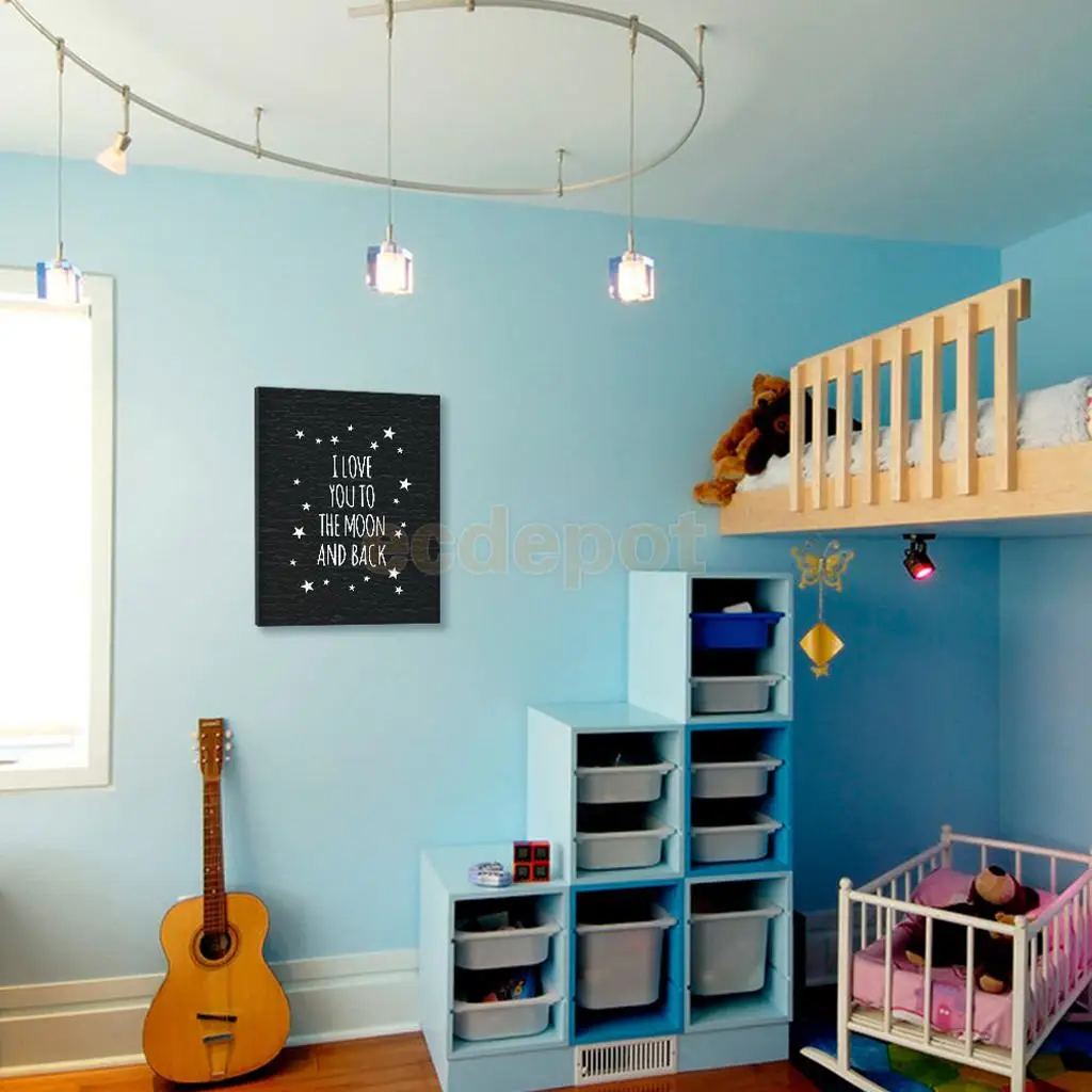 I LOVE YOU TO THE MOON AND BACK Canvas Painting Home Wall Art Decoration