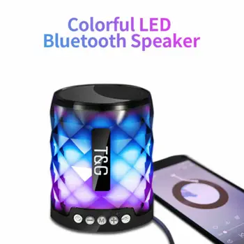 

Portable LED Colorful Light Wireless Bluetooth Speaker Mini Outdoor Bass Stereo Hi-Fi Loudspeaker Support TF Card FM 3D22