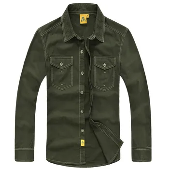 

AFS JEEP Brand shirts 2017 Autumn fashion s military Shirts cargo shirt high quality long sleeve leisure camisa masculina