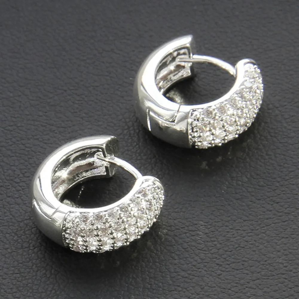 925 пробы серебряные серьги-кольца с цирконием, европейские ювелирные изделия, самые модные ювелирные изделия для женщин