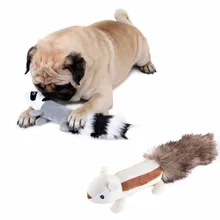

2018 Newest Adorable Vocal Squirrel Plush Stuffed Pet Toy For Dog Cat Long Tail Lovable Interactive Sounding Plush Toys