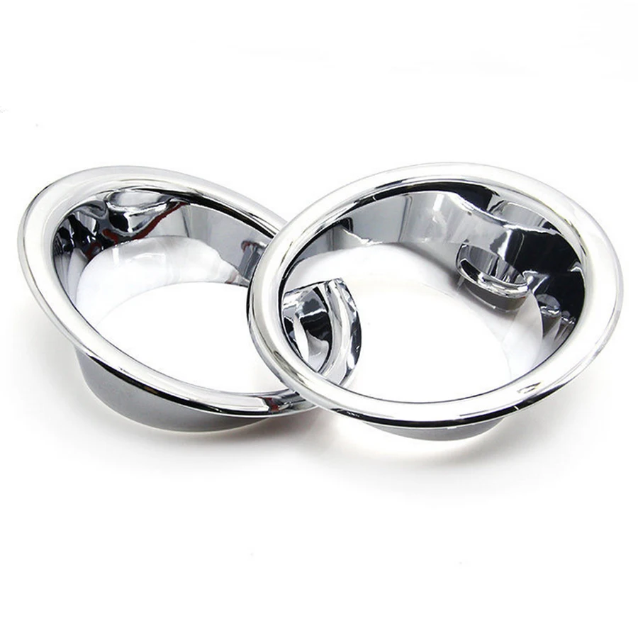 

2PCS/Lot Chrome LED Fog Light Cover Ring Trim Auto Accessories Front Bumper Fog Lamps Trims For 2007-2015 Jeep Wrangler JK