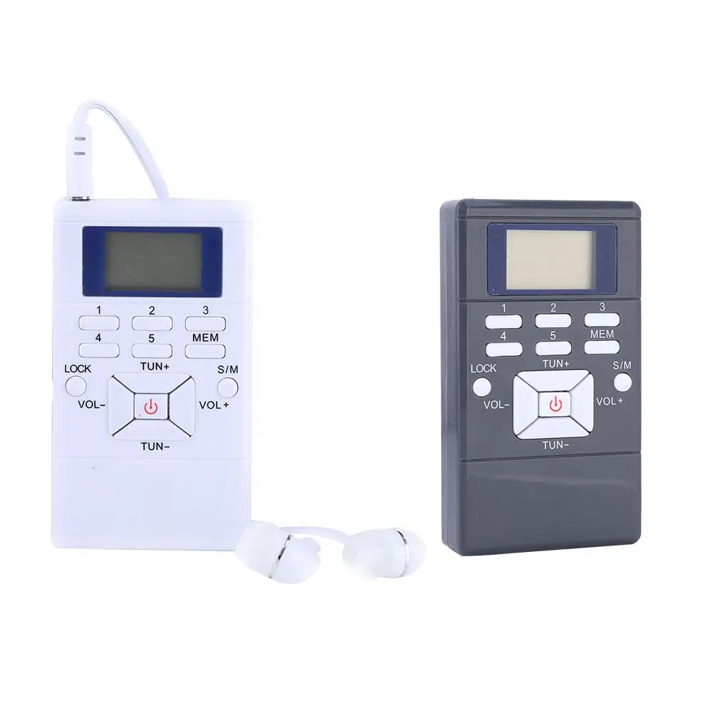 

Mini Portable LCD FM Radio Digital Signal Processing Wireless Receiver With Earphone