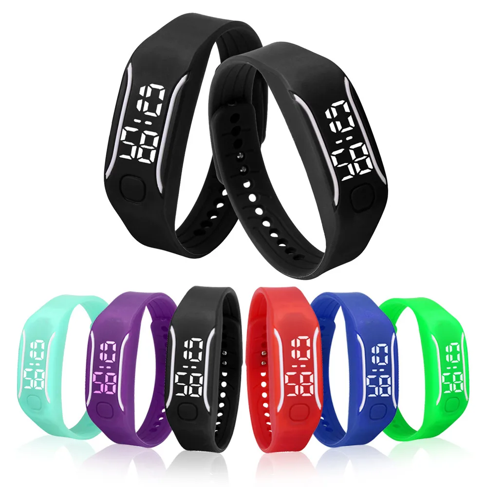 

Fashion LED Sports Running Watch Date Rubber Bracelet Digital Wrist Watch