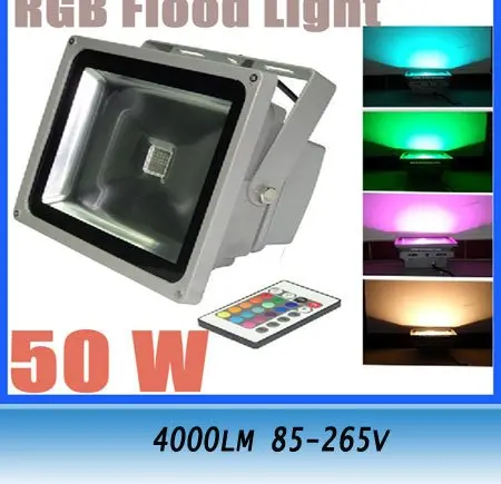 50 Вт RGB светодиодный Цвет Изменение свет потока лампы 4000LM 85-265 В Открытый Spotlight