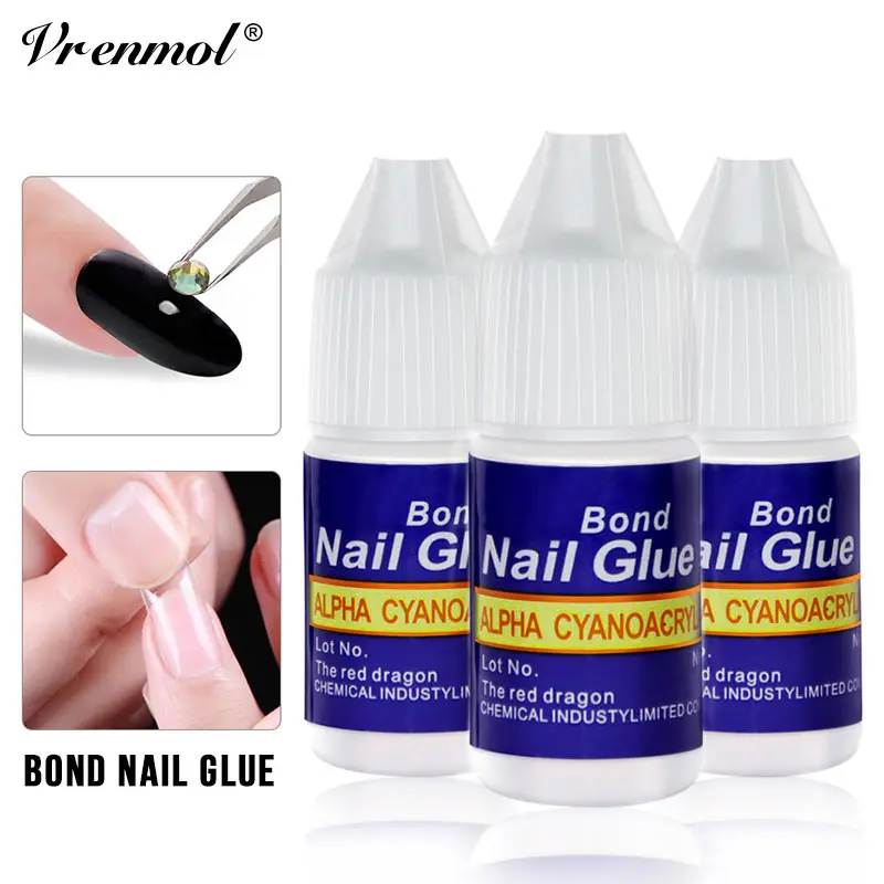 

Vrenmol Flat Bottom Acrylic Nail Glue for UV Acrylic Rhinestones Acrylic Rhinestones Decoration Nail Stickers