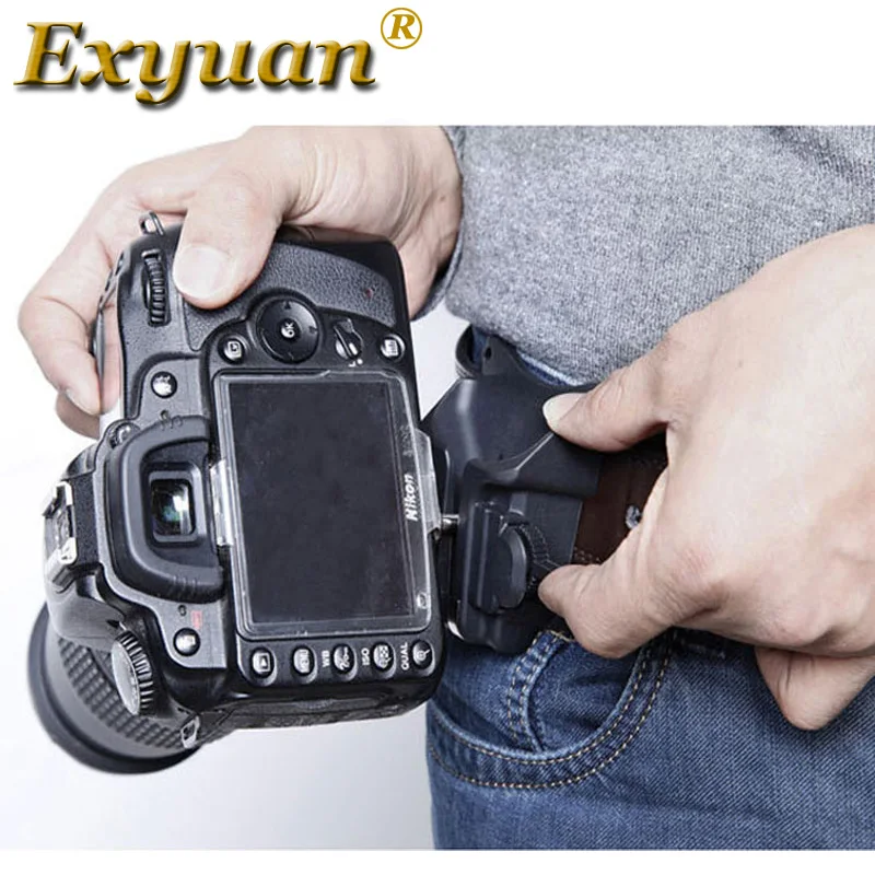 Camera Holster Hanger Quick Strap Waist Belt Buckle Button Mount Clip