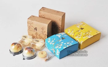 

Retro Kraft paper box Colourful printing cake sugar Biscuits,Gift packing box