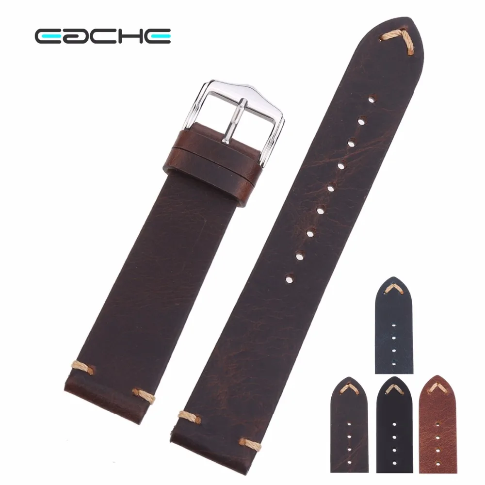 EACHE Высокое качество специальный дизайн отверстие дизайн из натуральной телячьей кожи ремешок для часов Ремни 18 мм 20 мм 22 мм