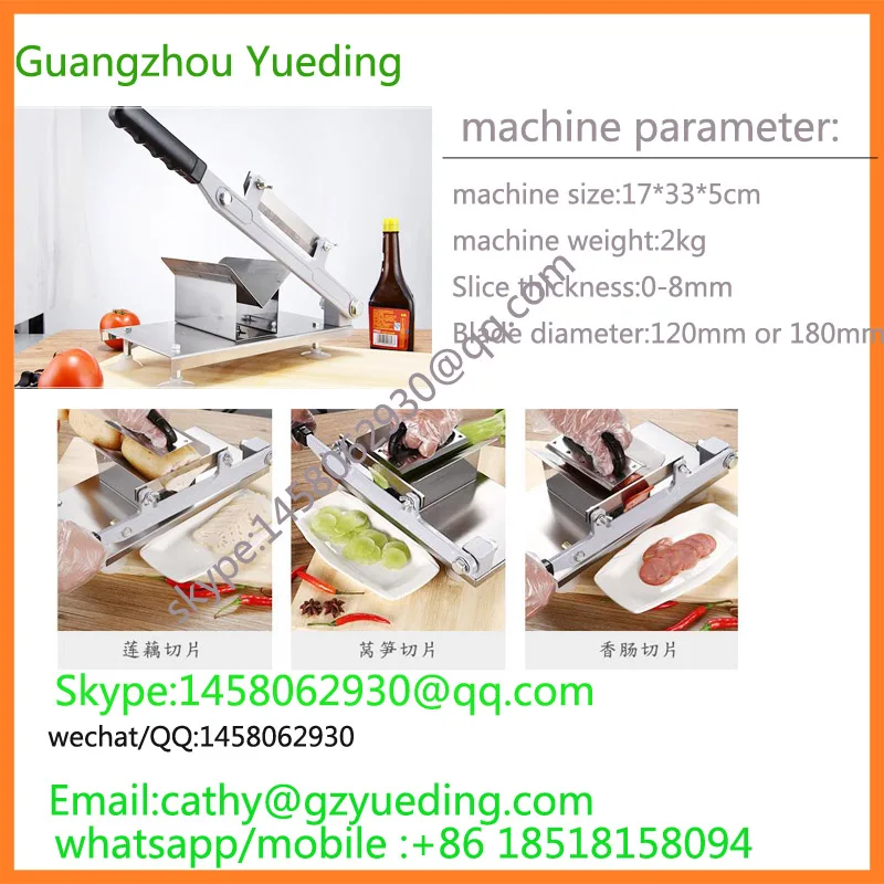 

Home Manual Mini Meat Slicer for Cutting Frozen Meat manual stainless steel frozen meat slicer