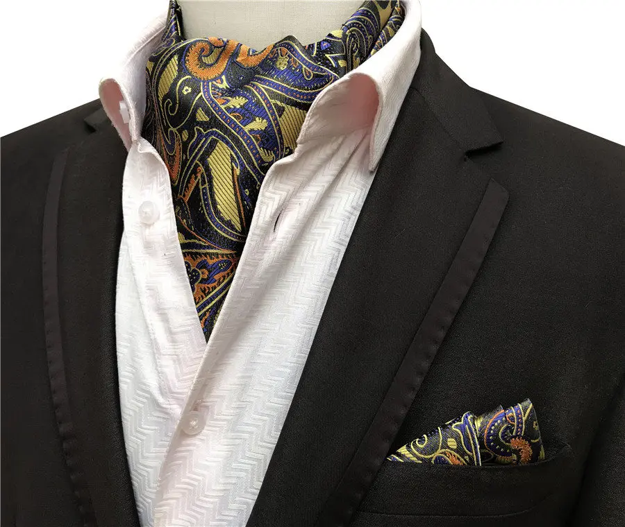 Unique Designer Men Formal Scarf Set Wedding Party Neckerchief Sets with Pocket Square High Quality Woven Handmade mens blanket scarf Scarves