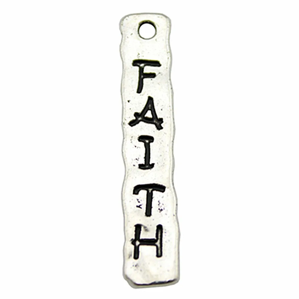 10pcs Charm Faith Plates Faith Tag Pendant Charms For Jewelry Making
