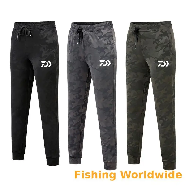 

New DAIWA Fishing Pants Men Quick Dry Breathable Camouflage Elastic Fishing Clothes Outdoor Sport DAWA Men Fishing Clothing