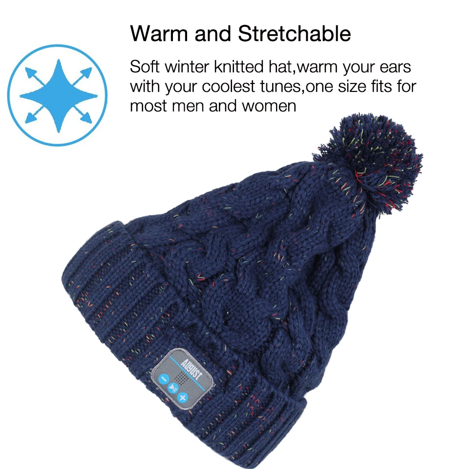 August EPA30L Warm and Stretchable Bluetooth Cap