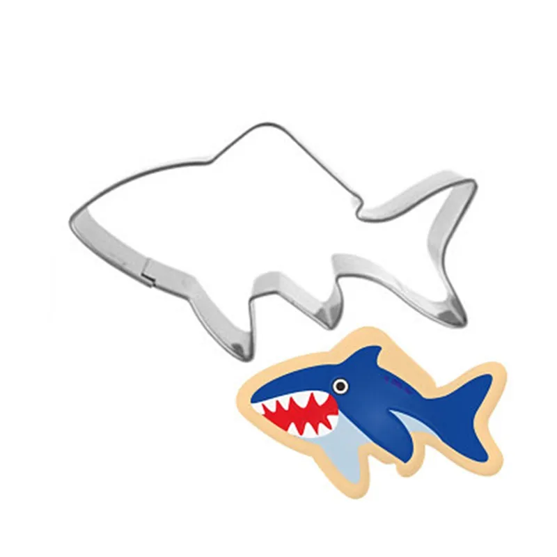 

Stainless Steel Cookies Cutter Biscuit Mould Shark Shape Fondant Mold Cake Decorating Tool DIY Sugarcraft Pastry Baking Tools