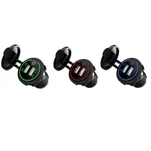 Водонепроницаемый 12 в 24 в двойной USB Автомобильное зарядное устройство с сенсорным выключателем питания кабель для автомобиля лодка морской Грузовик Мотоцикл Camper