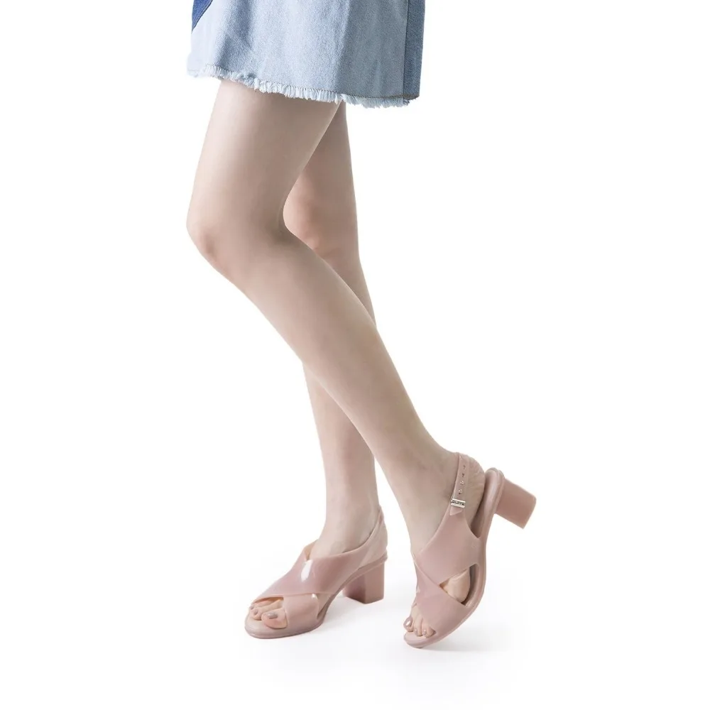 Melissa Jamie/Новинка года; женские сандалии на плоской подошве; брендовая прозрачная оригинальная женская обувь melissa; однотонные босоножки; женская прозрачная обувь; Mulher