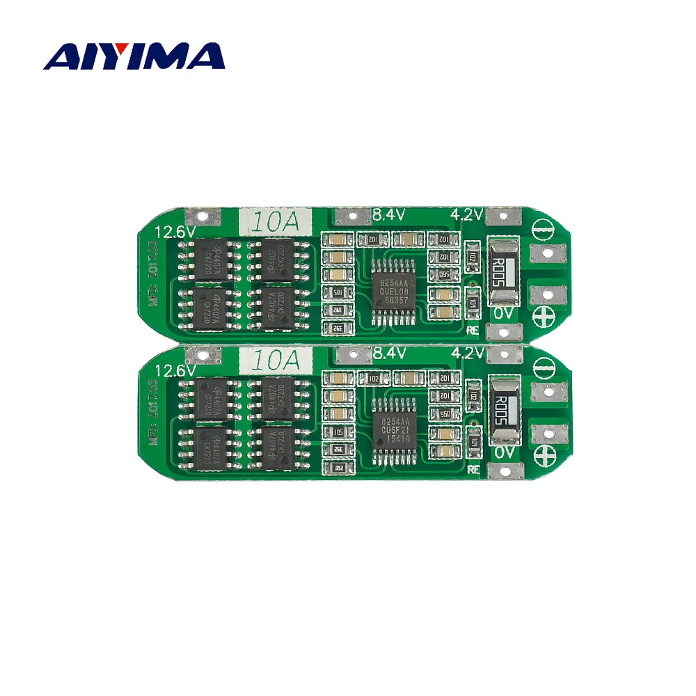

AIYIMA 2PC 3S 10A Li-ion Lithium Battery 18650 Charger Protection Board Module 11.1V 12V 12.6V 18650 3S BMS