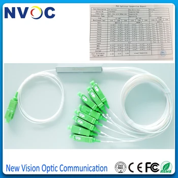 

10Pcs/Lot, Mini 1x8 PLC,1M,0.9mm Fiber Optic SC/APC Splitter,0.9mm SM Steel Tube 1x8 Mini Blockless SC/APC 8 Ports PLC Splitter
