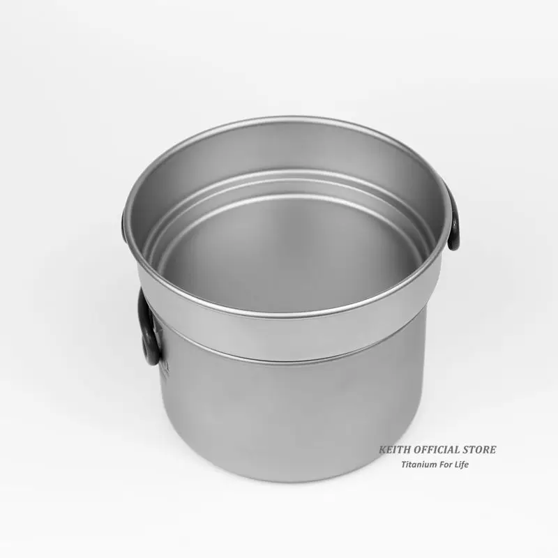 Keith 2 IN1 titanio 400 ml pan 800 ml pot tazones con mango plegable Cook set ultraligero camping picnic utensilios de cocina utensilio ti6012