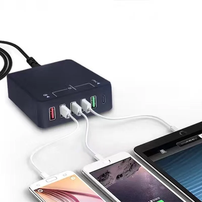TOTTIDAY 6 Порты USB Зарядное устройство быстрой Зарядное устройство 3,0 телефон Зарядное устройство адаптер 40 Вт 8A USB-C Зарядное устройство для iPhone huawei samsung Galaxy S8