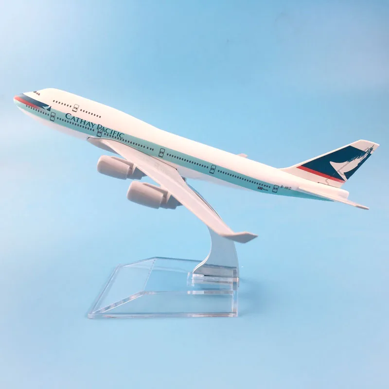 Бесплатная доставка 16 см B747 CATHAY PACIFIC модель самолета Игрушечная подарок на день