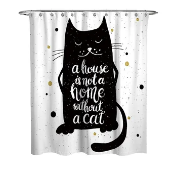 

New Lovely Bathroom Shower Curtain Cartoon Cat Bear Elephant Dolphin Polyester High Quality Washable Bath Decor Shower Curtains