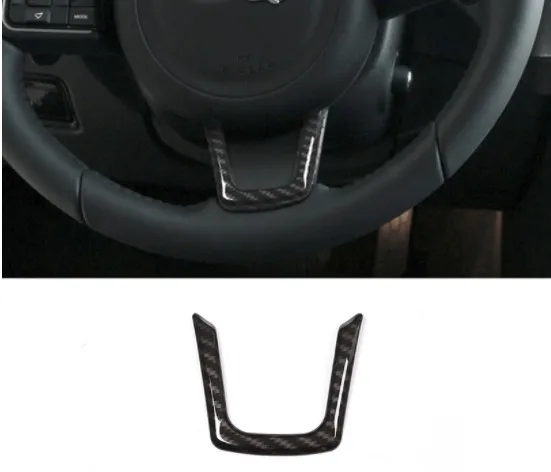

For Jaguar XE XF F-Pace F Pace X761 ABS Carbon Fiber Style Interior Steering Wheel Cover Trim Car Styling Accessories
