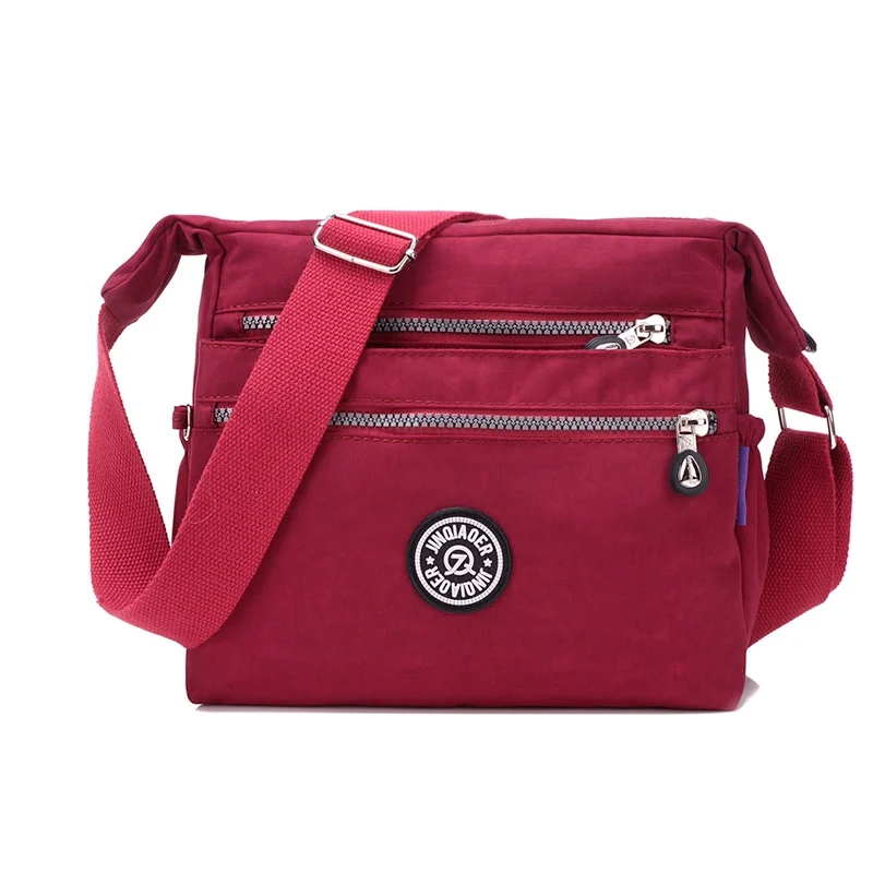 Повседневная женская сумка-мессенджер, сумки bolsa feminina, водонепроницаемая нейлоновая сумка на плечо, сумки для книг, дизайнерские сумки через плечо - Цвет: Grape purple