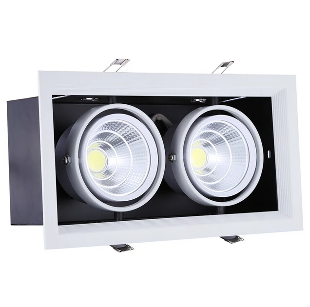 

Free Shippipng 2*15W Warm Cold White Double COB LED Downlight with power Driver 30W COB LED Recessed Light 275*145mm AC85-265V