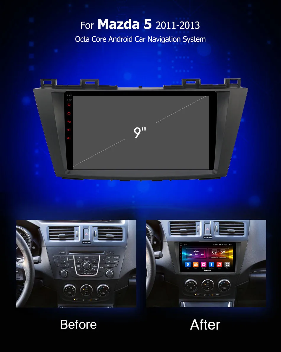 Sale For Mazda 5 auto Radio 2011 2012 2013 Stereo Unit auto play DAB PC Vehicle Android 8.1 DVD Car Player GPS Navigator Multimedia 2