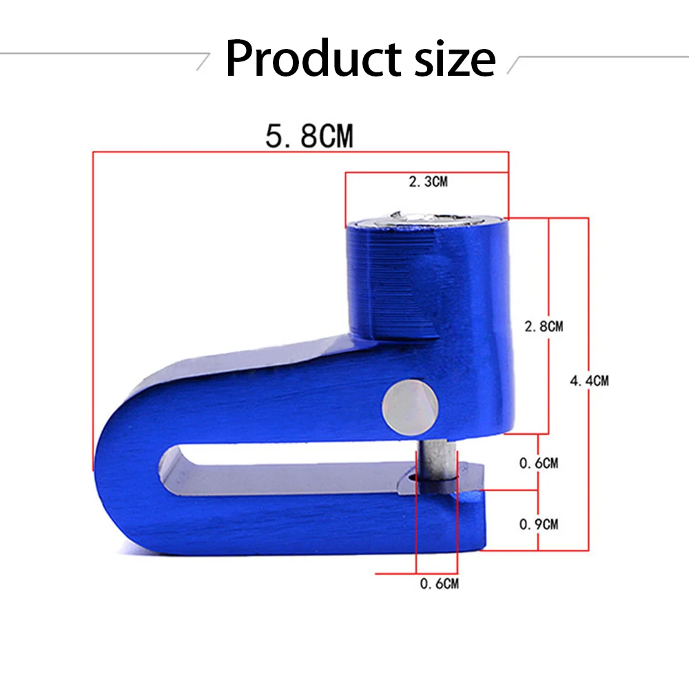 Алюминиевый сплав замок для велосипеда безопасности водостойкий мотоцикл тормозной диск сигнализация замок велосипед замок