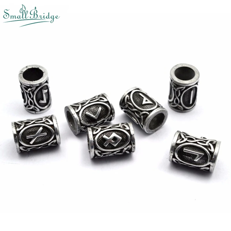 Vintage Rune Viking Beard Beads Small Hair Diy Bracelet