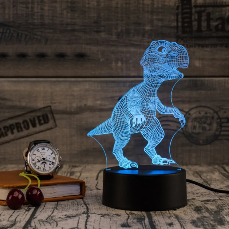 

LED Night Light With Remote Control 3D Cartoon Animals Design Desk Lamp Home Decoration Kid Gift JA55