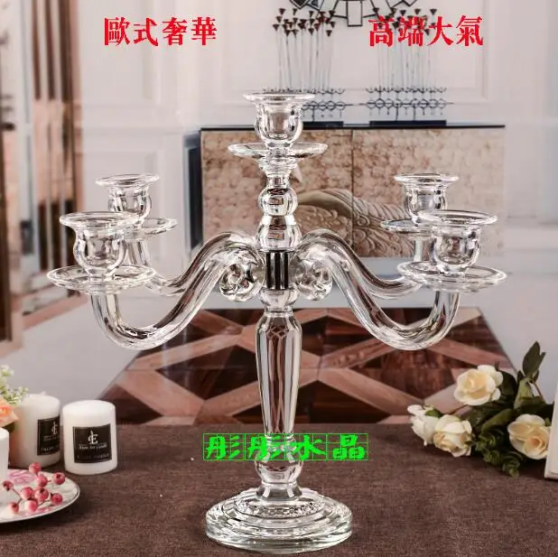 European Cucurbit Head Crystal Candlestick Wedding Candlestick Soft Dress New Home Decorative Candlestick