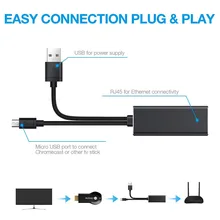 Fire tv Stick HD 480 Мбит/с Micro USB2.0 к RJ45 Ethernet адаптер 10/100 Мбит/с для нового Fire tv/Google Home/Chromecast Ultra