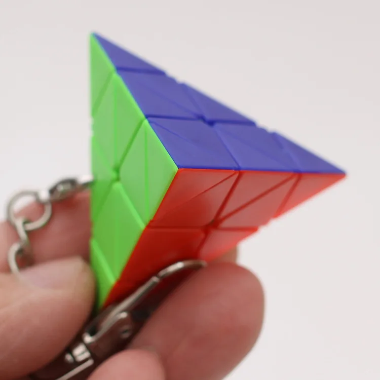 Мини-пирамида кубики Волшебные кубики брелок 3,5 см магические кубики кулон Твист Головоломка игрушки для детей подарок волшебный куб