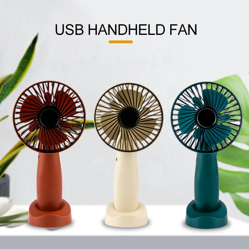 

2019 Drop Shpping with Base Plastic Electric Fan Portable Cute Net Cover Summer Desktop 2 Stalls for Travel