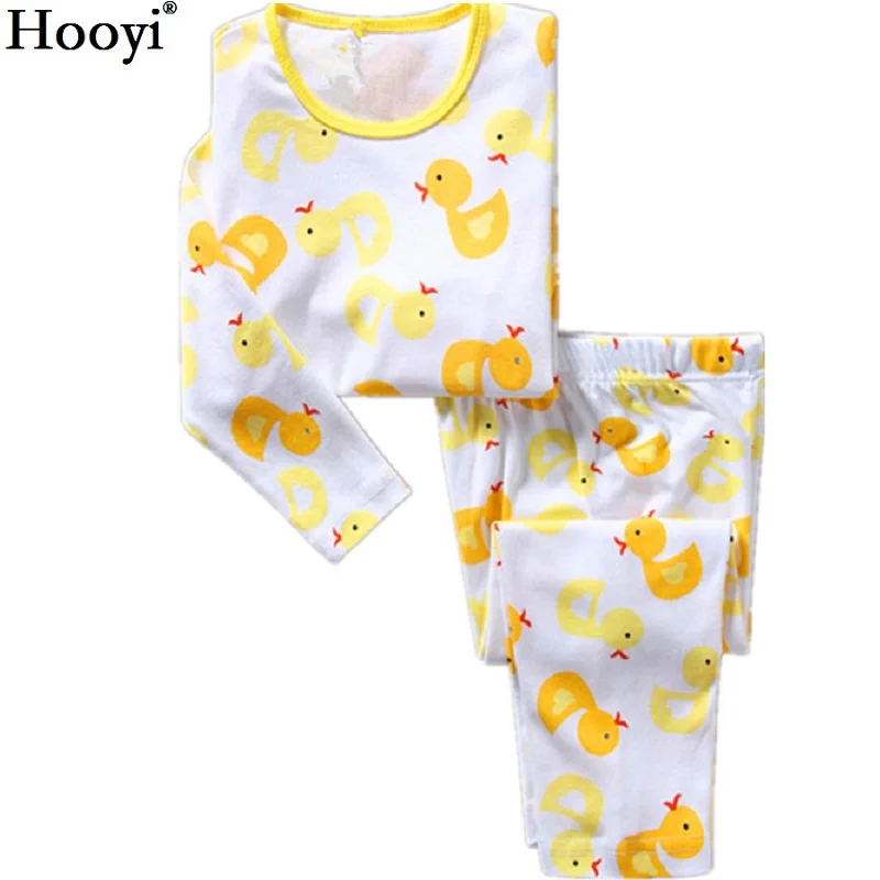 Hooyi Duck Boys Pajamas Suits 100 Cotton Children Sleepwear Boy T
