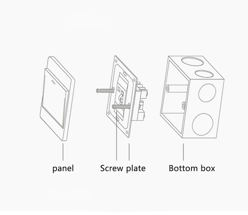 Настенный поверхностный монтаж Нижняя Коробка двойной 86 Тип гнездо переключатель Нижняя распределительная база ПВХ настенное крепление переключатель коробка