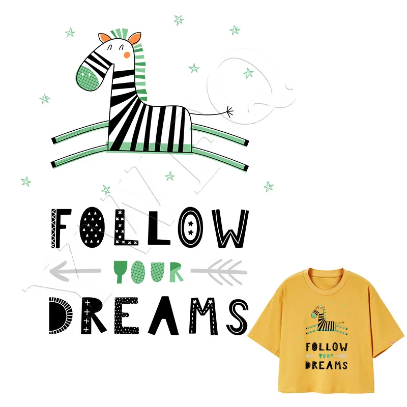 

Cute Zebra Patches Clothes Stickers Heat Transfer Appliques A-level Washable Stickers Badges Parches For Clothes