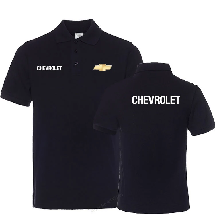 

Mens Polo Shirts Male Short Sleeve Casual Chevrolet Polo shirt Classic solid colour Polos Men Polo Shirt