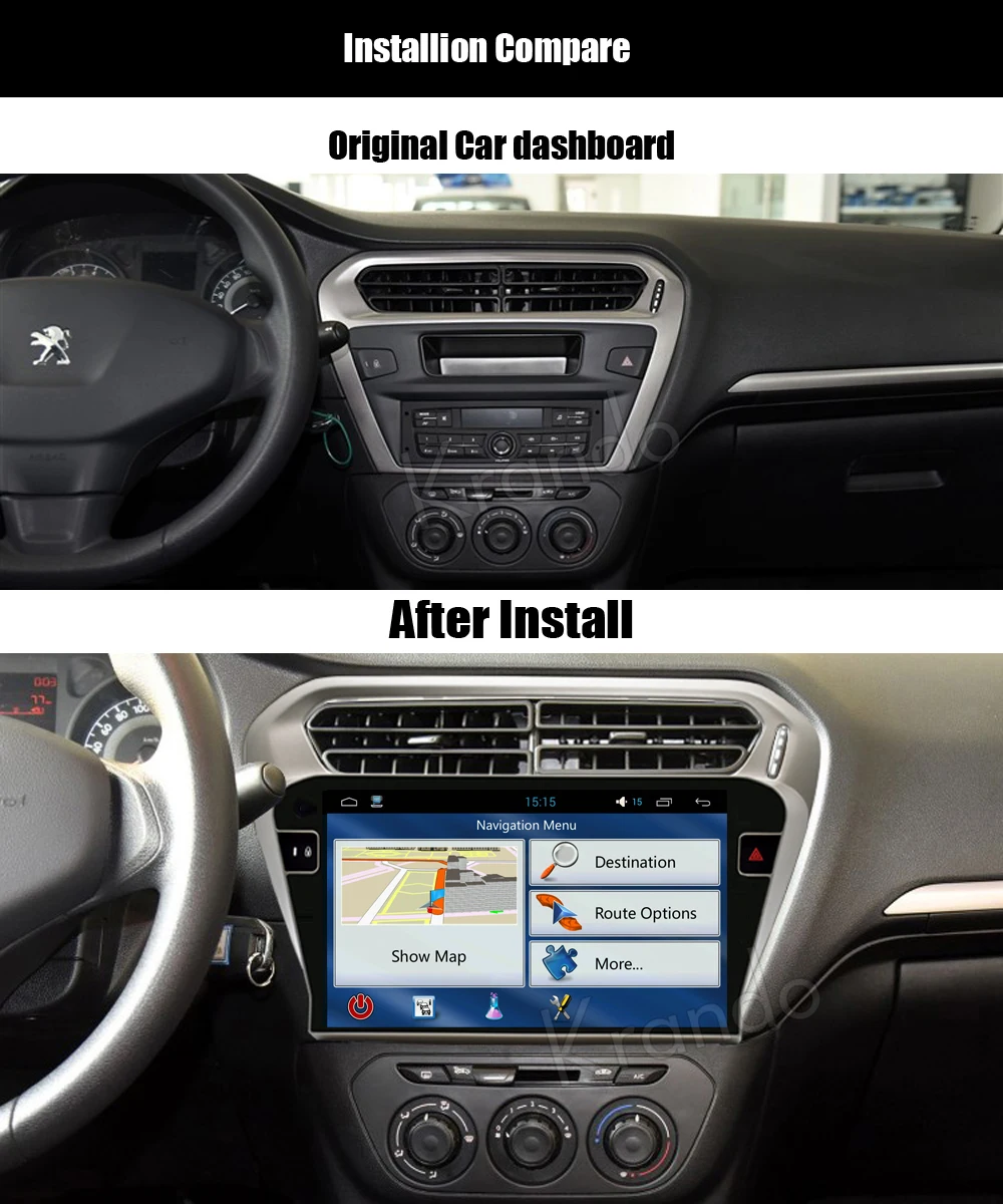 Flash Deal Krando Android 8.1 10.1"(no dvd) car gps radio for peugeot 301 citroen elysee 2014+ multimedia system navigation 4G LTE 2G RAM 2