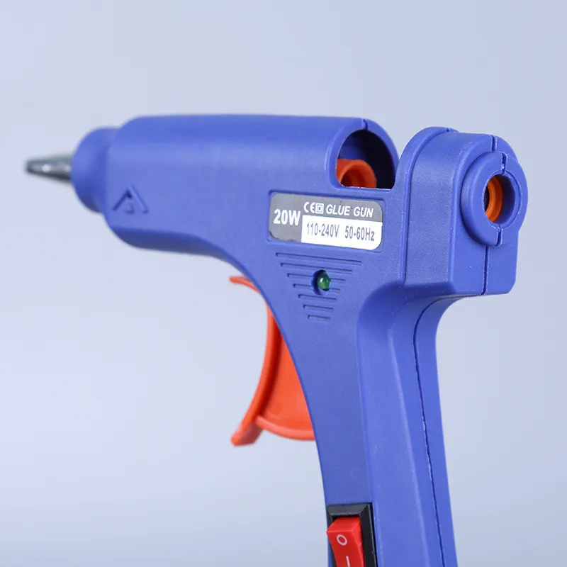 20 Вт ЕС вилка Профессиональный высокотемпературный термоклеевой пистолет использовать 7 мм палочки термоклея промышленный мини-пушка силиконовый пистолет